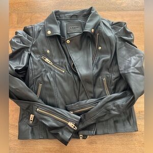 Blanknyc puff faux leather jacket size large